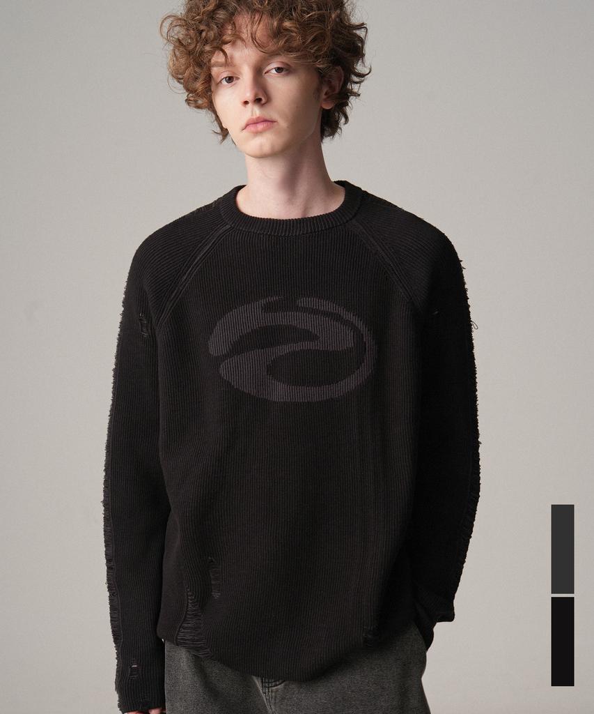 ZENDUST Marc Damage Raglan Knit - 2Col