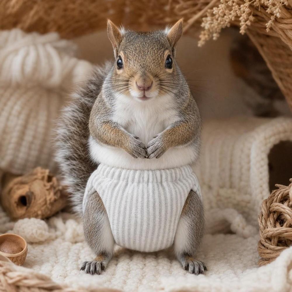 Elasticity Squirrel Diapers Breathable Squirrel Underwear For Guinea Pigs, Squirrels