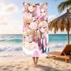 M-Мой Маленький Мальчик Marin Kitagawa Микрофибра Пляжное Полотенце Розовое Быстросохнущее Мягкое Впитывающее Полотенце для Ванны для Фанатов Аниме Подростков Лето