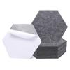 Uxcell 12-Piece Self-Adhesive Acoustic Panels, 12" X 10" X 0.4", Good Density Soundproof Padding, Hexagonal Soundproof Absorbent Panels, Insulated