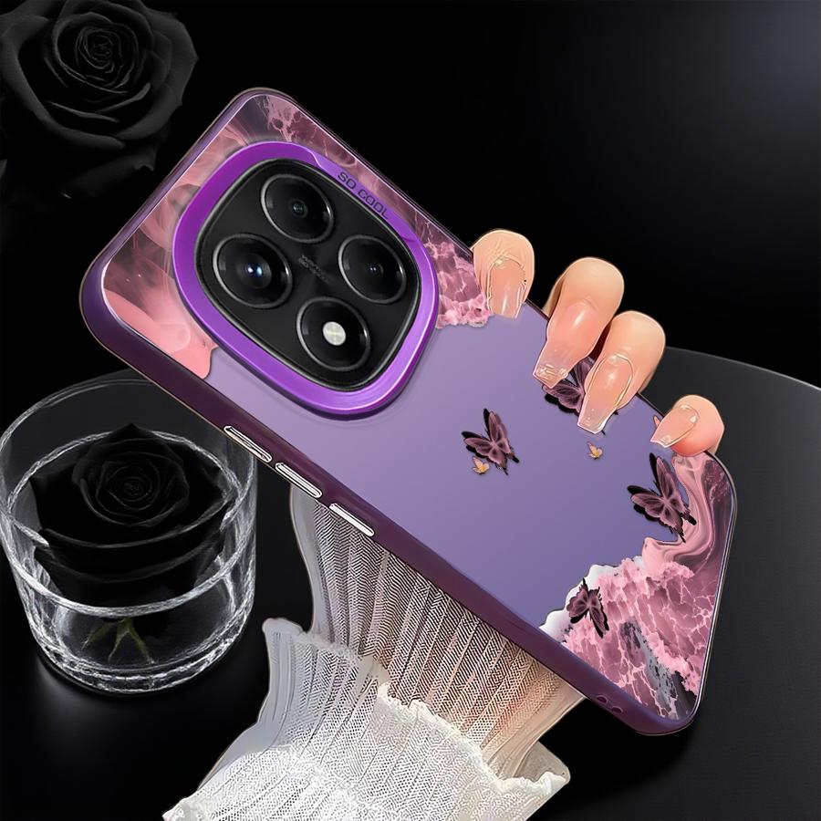 Case for Xiaomi Redmi Note 14 11 Pro A2 A1 13C 12 14C 12C 10 Note 13 12 Pro Plus Phone Cover Creative Pink Sea Butterfly