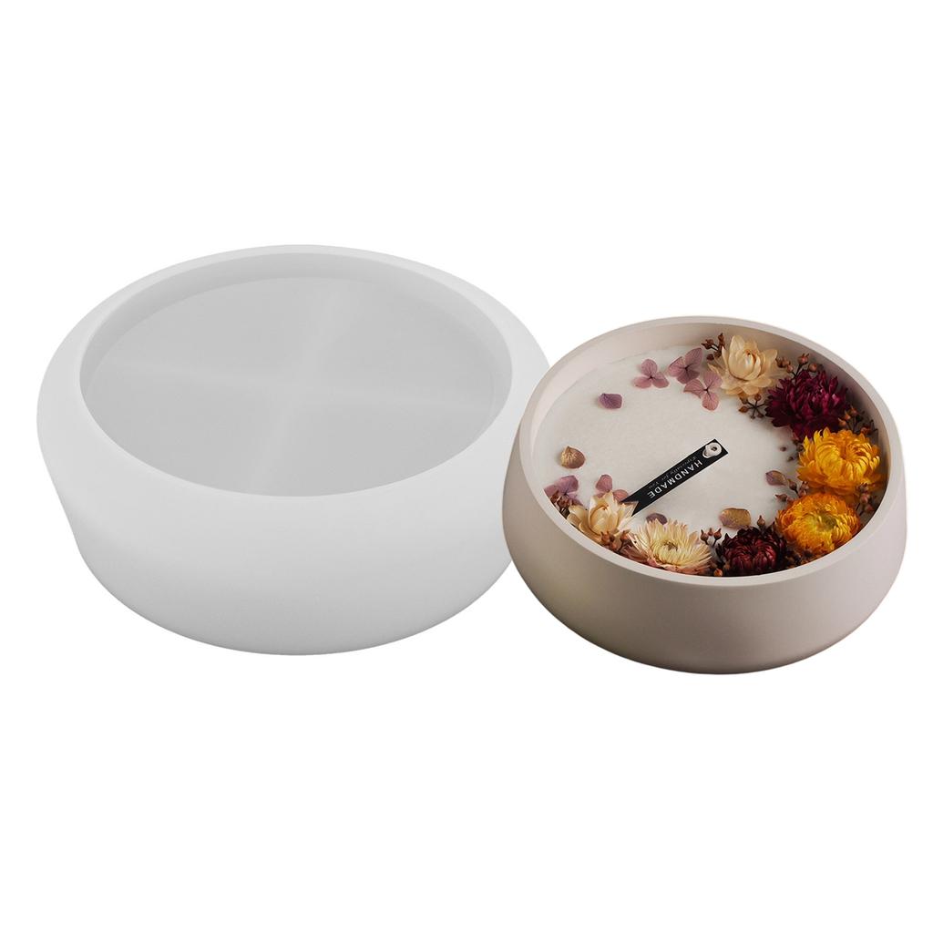 Большая круглая прочная силиконовая форма для смолы для эпоксидных отливок, ювелирных блюд, подносов, изготовления, креативные материалы для рукоделия, проекты