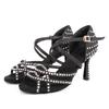 Women's Girls Latin Dance Shoes Ballroom Tango Salsa Party Shoes for Ladies High Heel 9CM