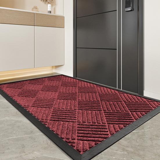 Коврик для входной двери Yousheng, прочный, нескользящий, резиновый, для входа в помещение и на улицу, улавливает грязь и влагу для входа на крыльцо патио