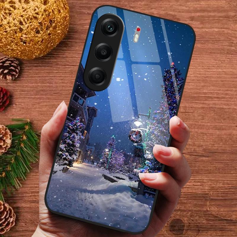 Рождественская Расписная Крышка Для Tecno Camon 40 Pro 5G 4G 30S Pro Camon 20 Pro Чехол Закаленное Стекло Fundas Чехол Для Телефона Camon40 4G