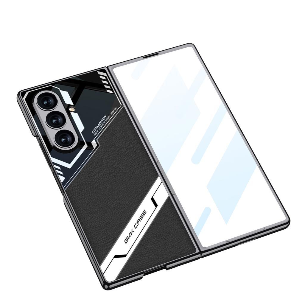 Samsung Z Fold7 Mobile Phone Case E Sports Plain Leather Wind Fold7 Shell Film Integrated Ultra Thin Plain Leather Shell Protective Case