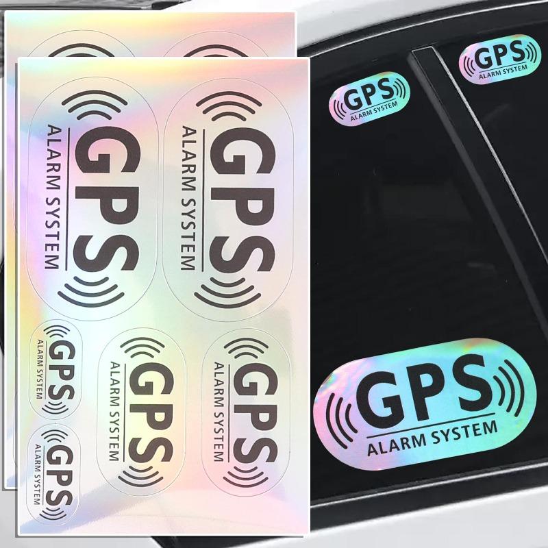 6 шт./компл. Светоотражающая Лазерная GPS Система Сигнализации Наклейки на Автомобиль Водонепроницаемые DIY Наклейки из Винила для Окна Автомобиля, Боковой, Заднего Стекла