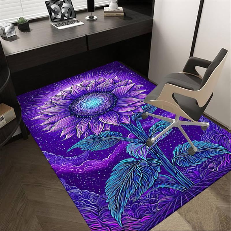 1PC Sunflower Night Extra Large Non Slip Floor carpet, Office, family, Studio Large Area Rug Indoor Rugs, Bold Statement Piece