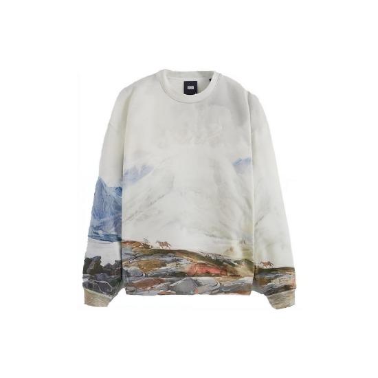 Kith Мужские топы Peak Nelson Crewneck Chalk, разноцветные KHM030879-410