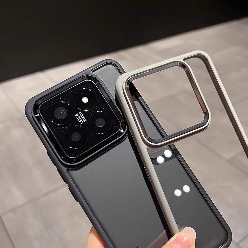 Подходит для Xiaomi 15pro Акрил Xiaomi 14pro Металлическая рамка Полный пакет Прозрачный 14 Ощущение высокого класса 15 Защитная крышка