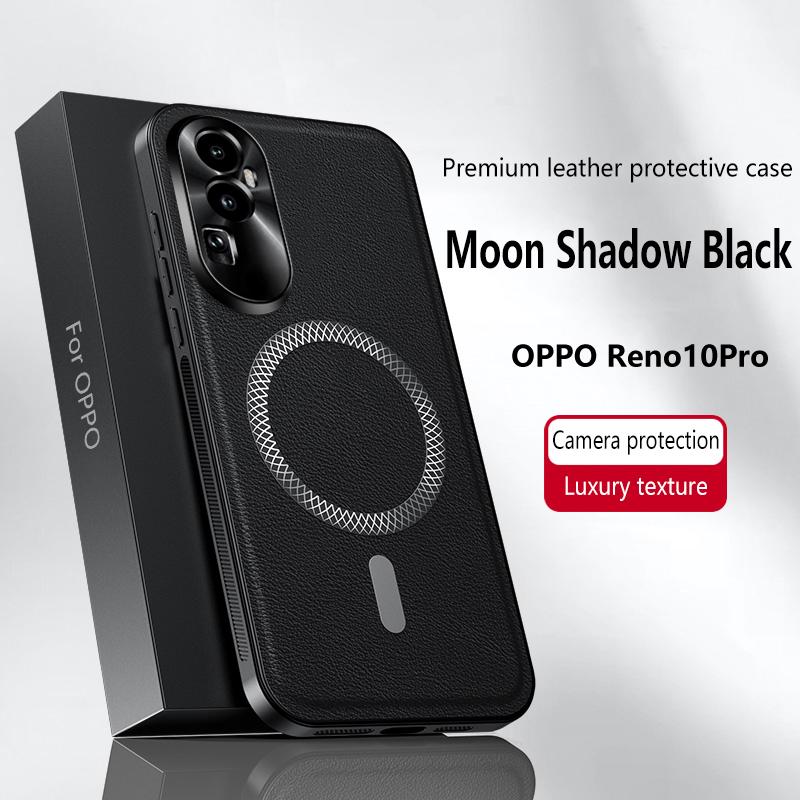Для Oppo Reno 10 Pro Чехол Магнитный Элегантный Кожаный Износостойкий Объектив Полностью Закрыт Нескользящий Защита Края Чехол