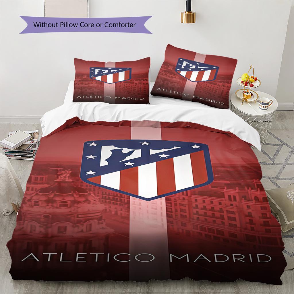 Atleti Bedding Quilt Set Quilt Cover Pillowcase Home Decoration Birthday Gift (1 * duvet cover + 2 * pillowcase, without core)