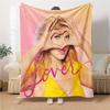 Love Pink Blanket Soft Throw Blanket For Home Bedroom Bed Sofa Travel Office Solid Christmas Blanket
