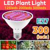 Светодиодный светильник для выращивания растений E27 полного спектра, фитосветильник для выращивания растений, гидропоника 126/200/300 светодиодов для освещения теплицы и палатки