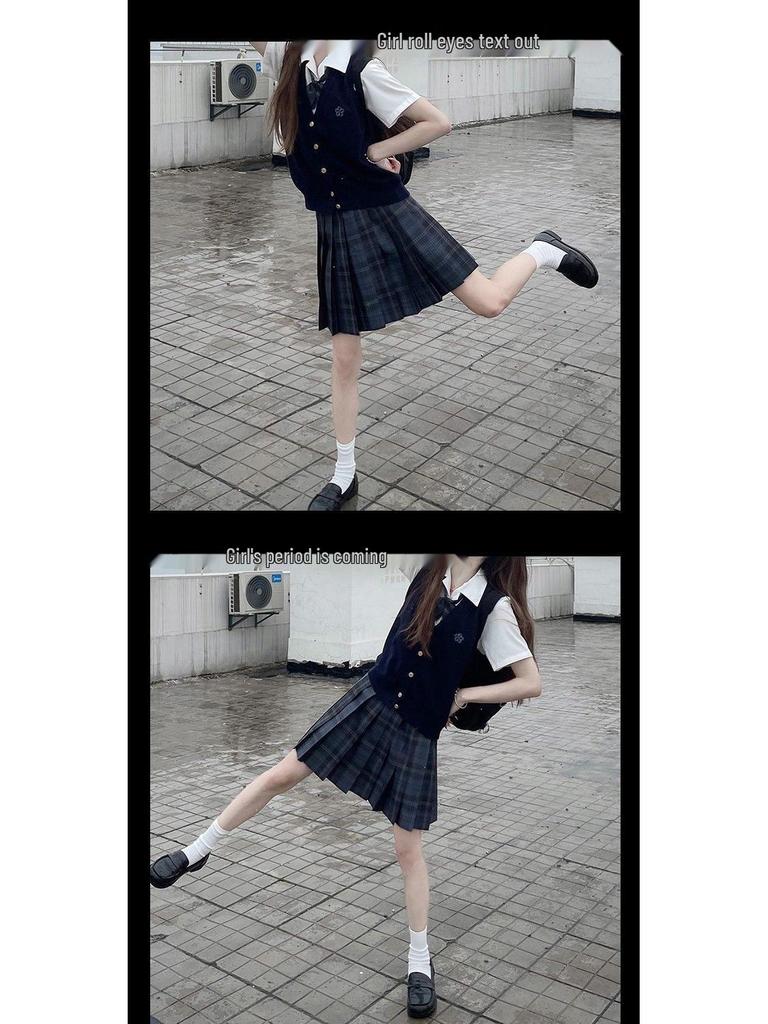 Оригинальный осенний вязаный кардиган-жилет Takinogawa Gakuen - Серый жилет-свитер на весну