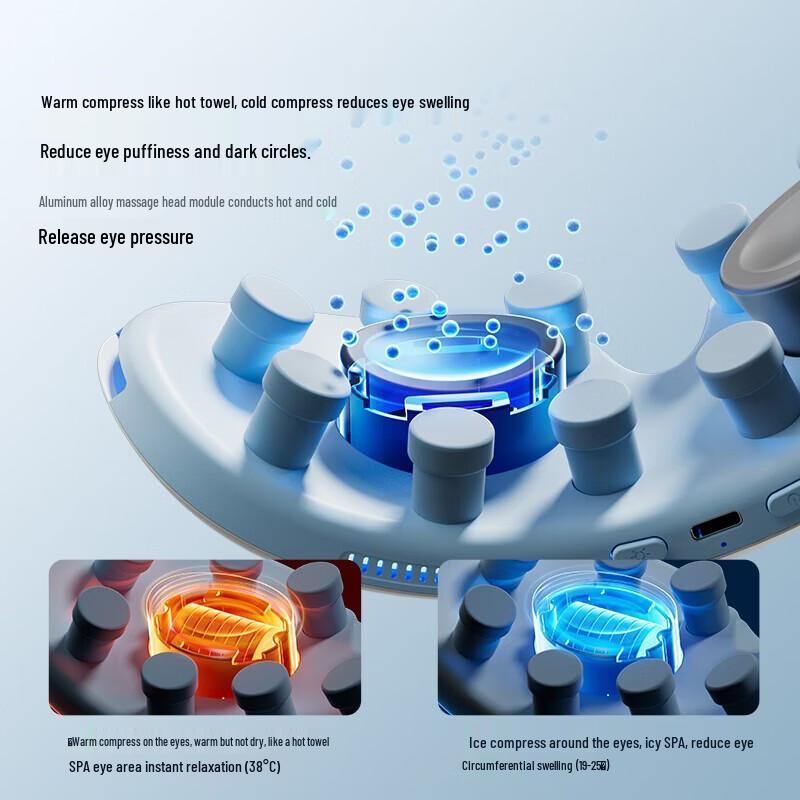 AUX Eye Massager with Hot/Ice Compress and Bluetooth Music CN plug (adapter included)