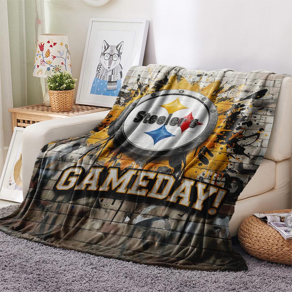 Pittsburgh Steelers2 Flannel Blanket, High quality Comfortable for All Seasons, Home Decor, Warmth and Comfort