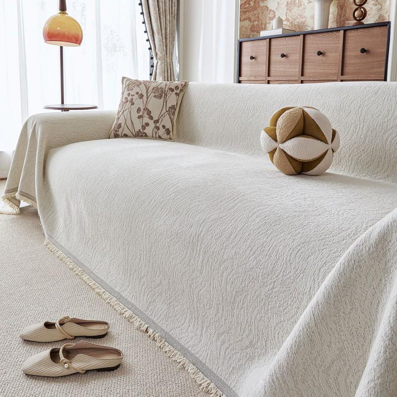 Thick Chenille Sofa Cover Throw Blanket Living Room Minimalist Style Anti-Scratch All-Season Use