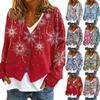 Women's Fashion Short Coat Casual Long Sleeve Printed Single Breasted Plush Top