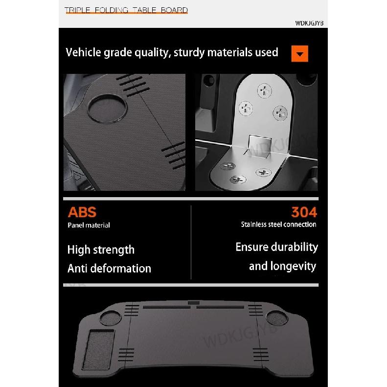 For Tesla Model 3/Y Car Mounted Small Table Board Multifunctional Computer Desk Dining Table Folding Storage Small Table Board
