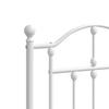 Metal Bed Frame with Headboard White 120 x 200 cm