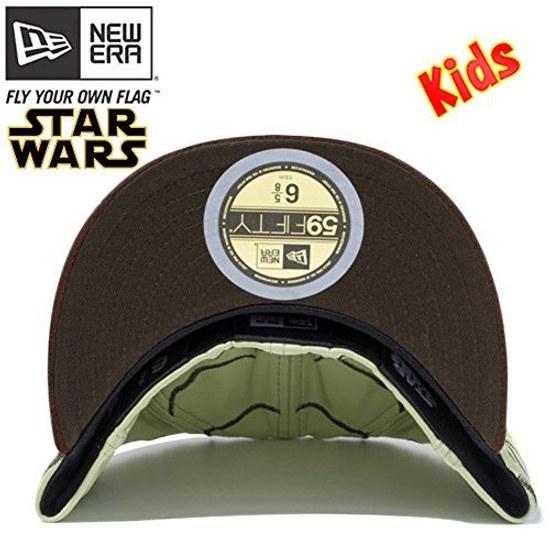 Era Baseball Cap 59FIFTY Star Wars Kids Yoda Green Synthetic Leather Suede 6 5 8 (53.0cm)