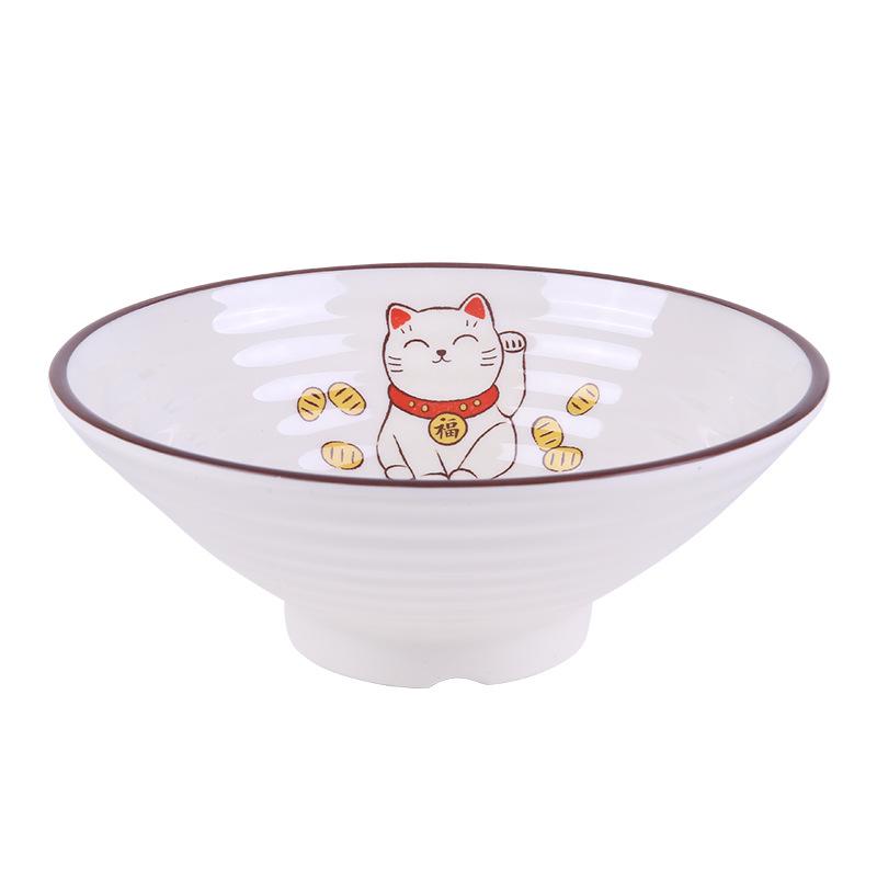 Меламиновая посуда для еды Five Harmony формата A5: Счастливая Кошка, Ударопрочные, Легко моющиеся Миски, Тарелки и Посуда для Домашнего Использования