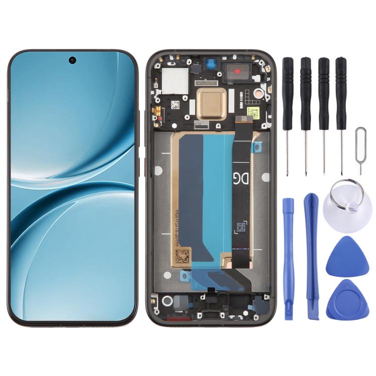 LCD Screen Digitizer Full Assembly with Frame Black, Compatible with Xiaomi Poco X8 Pro, Phone Repair Spare Part