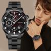 New Luxury Mens Watches Fashion Luminous Day Date Watch for Men Waterproof Stainless Steel Male Clock Business Quartz Wristwatch