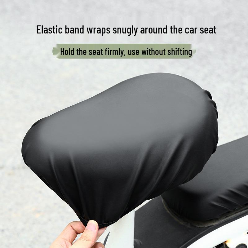 Universal Waterproof PU Seat Cover for Electric Scooters & Bicycles - All-Season Sun Protection