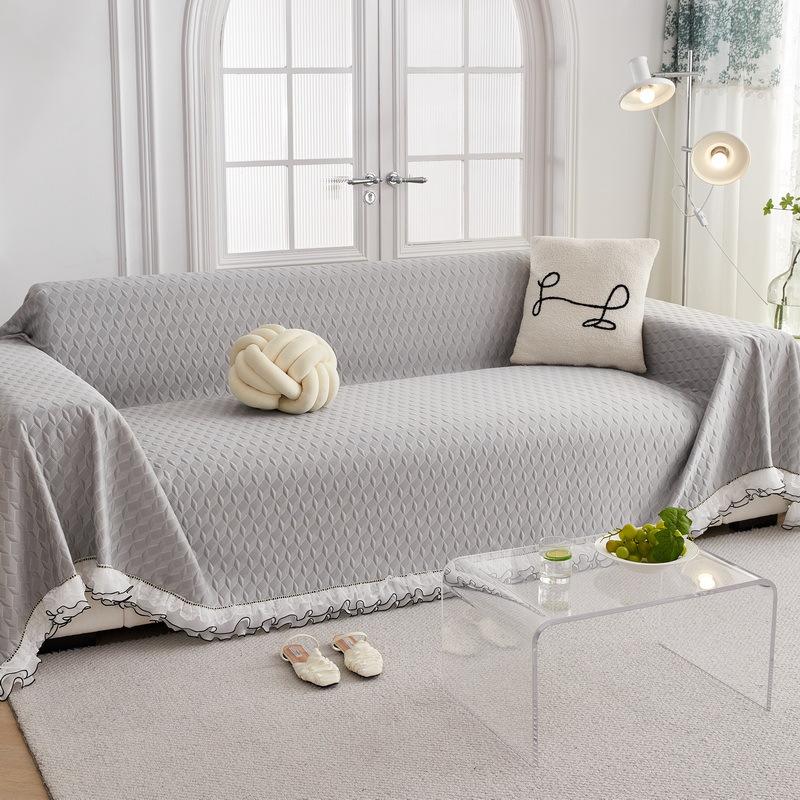 Summer Lace Sofa Towel 2 3 Seater Non Slip Anti Scratch Cooling Universal Chair Couch Slipcover One Piece
