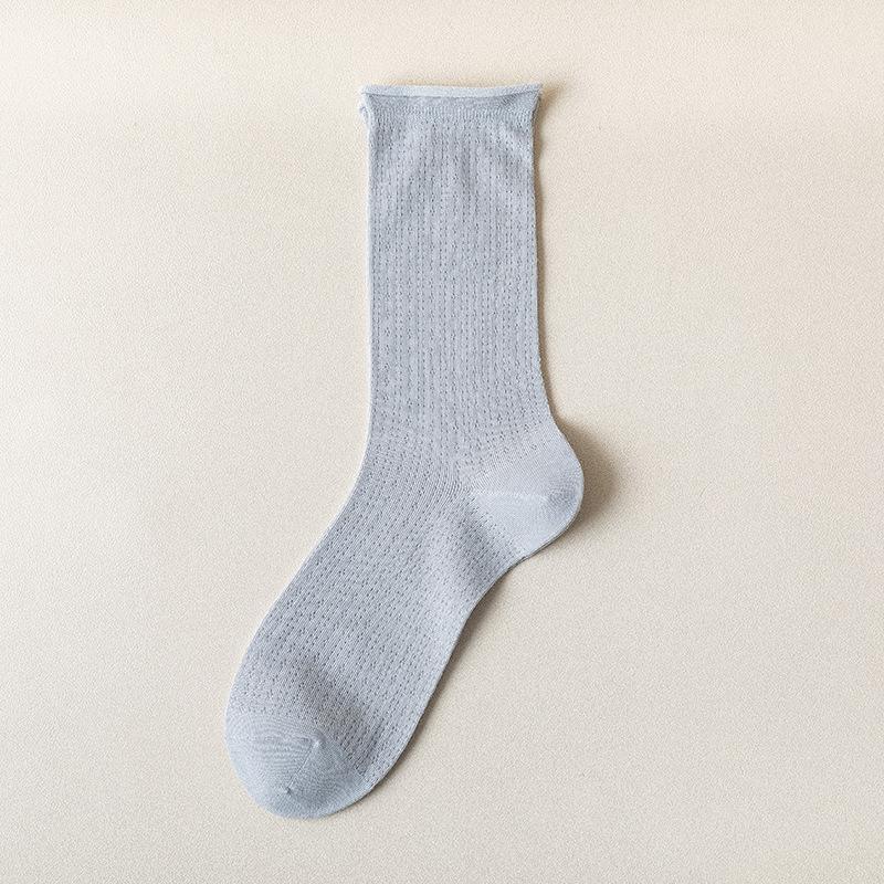 5 пар/комплект женские носки весна-лето Harajuku однотонные носки женские хлопковые дышащие носки средней длины Calcetines Mujer новые