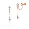 K10 Pink Gold Earrings 111746153107 [Yondo Sea] (PG) Women's