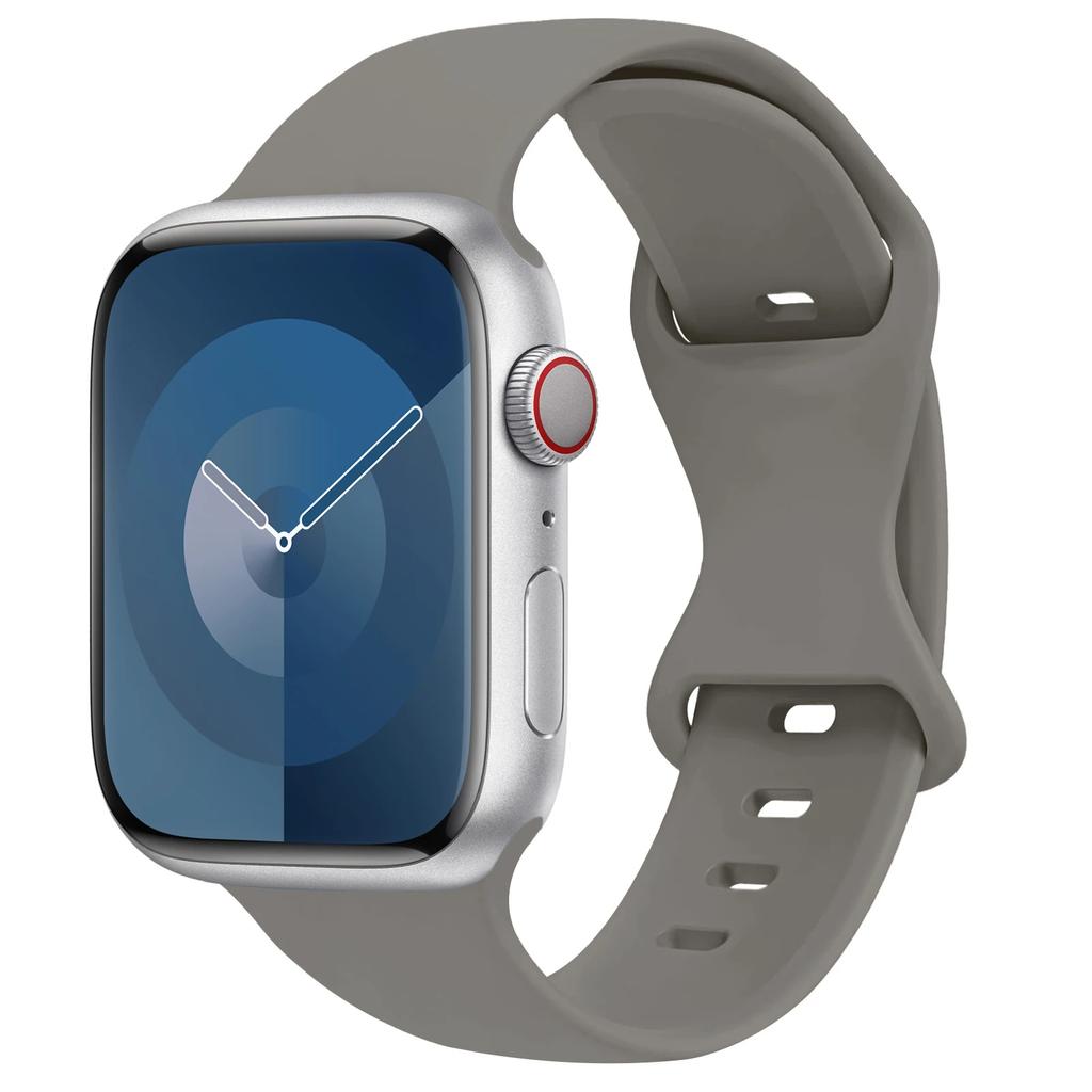 Силиконовый ремешок для Apple Watch Band 45 мм 44 мм 41 мм 40 мм 42 мм 46 мм ultra 49 мм Спортивный браслет correa серия 11 7 8 9 10 4 3 5 6 se
