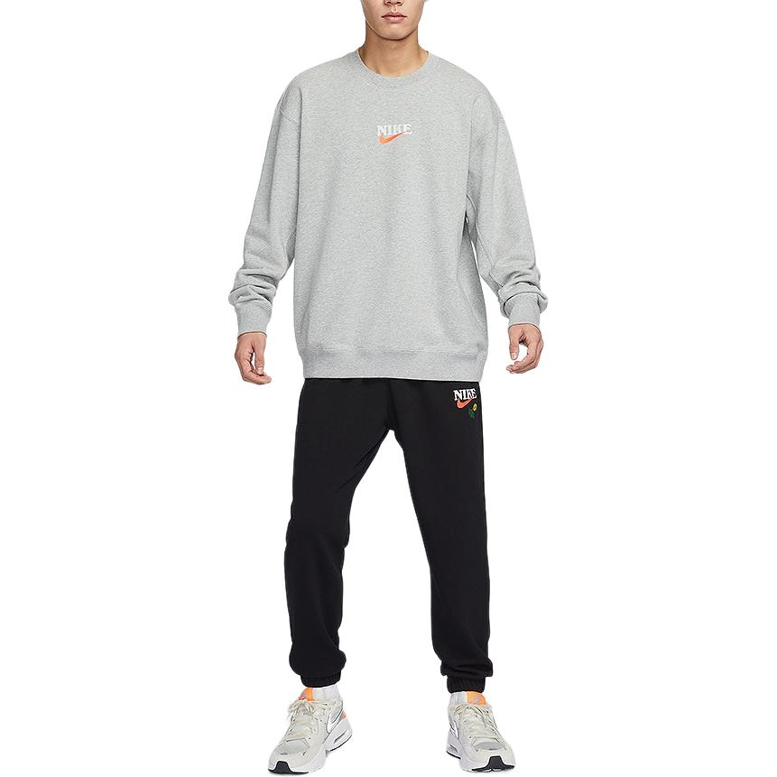 Nike Толстовки Мужские Серые С Круглым Вырезом Умеренный Обычный HF1111-063