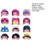 12 Pcs Paper Masque Half Face Cosplay Masque with Adjustable Strap for Halloween Party Carnivals Bars Accessory