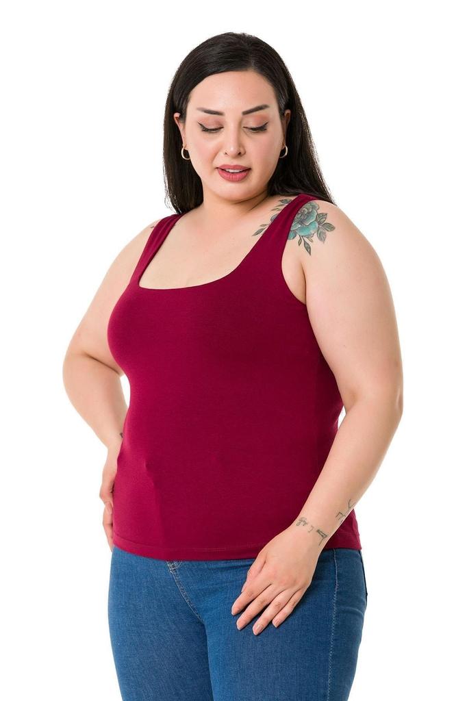 Women's Style Big Size Body Plus Size Strappy Half Lined Viscose Mink Body