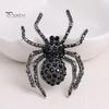 Брошь-паук, блестящий декор со стразами, реалистичная форма паука, украшение для воротника одежды, антикоррозийный сплав, легкая одежда, ювелирные изделия, женский подарок