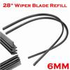 2PCS Practical Auto Universal Car Windshield Rubber Wiper Blade Refill Frameless 28'' 6mm
