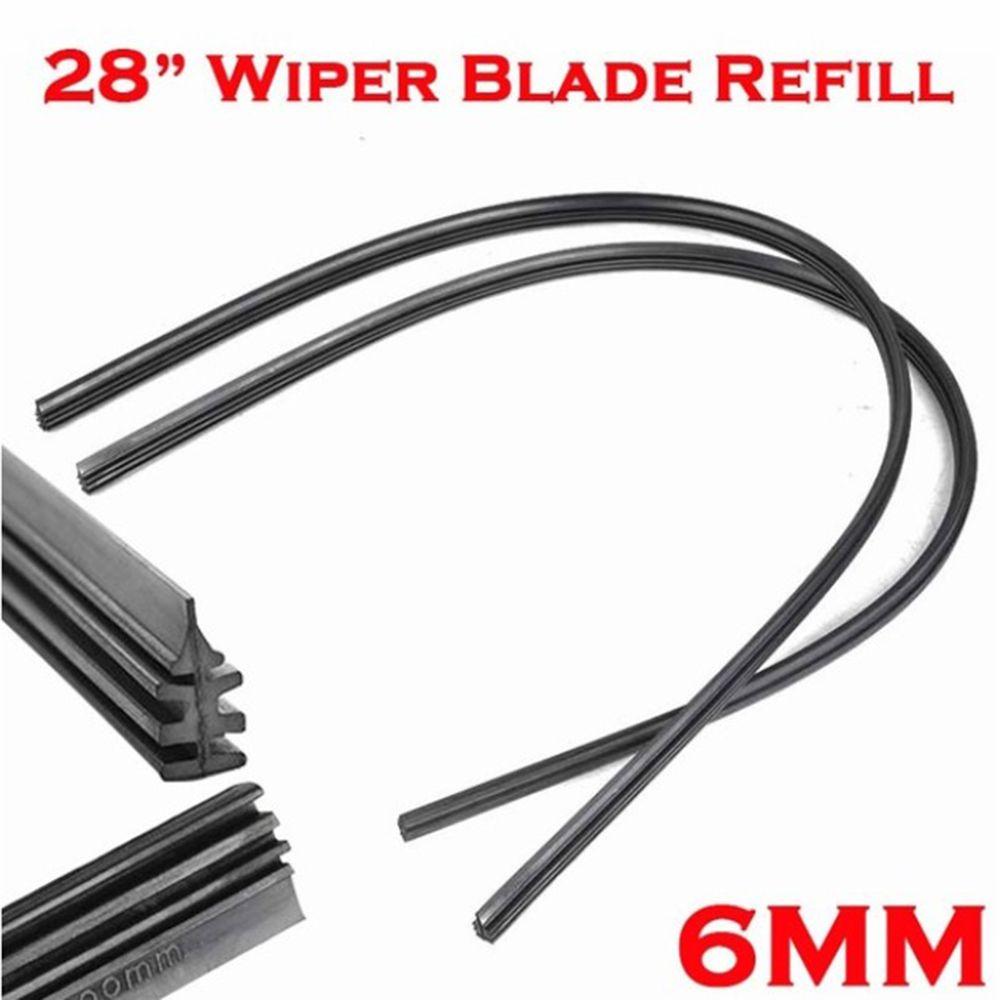 2PCS New Auto Bus Frameless Car Windshield Rubber 28'' 6mm Wiper Blade Refill