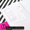 3pcs Dot Grid Design Handmade Flexible Record Template DIY Scrapbook Journal Rectangle Stencils Drafting Tools Stencil Ruler Set