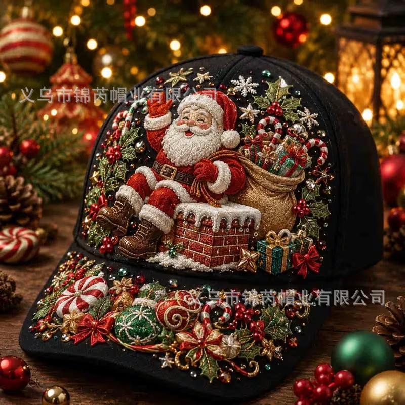 Fashion Christmas explosion 1D digital printing casual retro baseball cap cycling cap