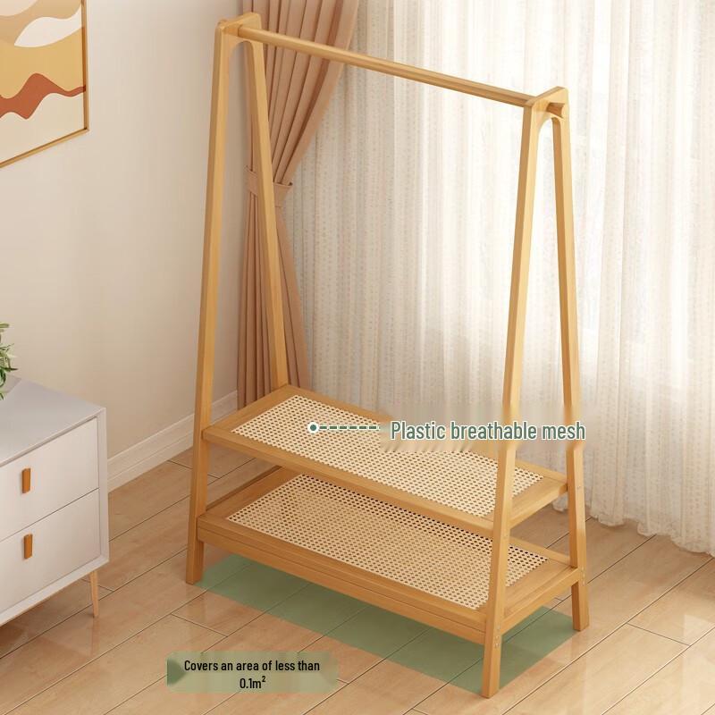 Minimalist Bamboo Coat Rack with Storage
