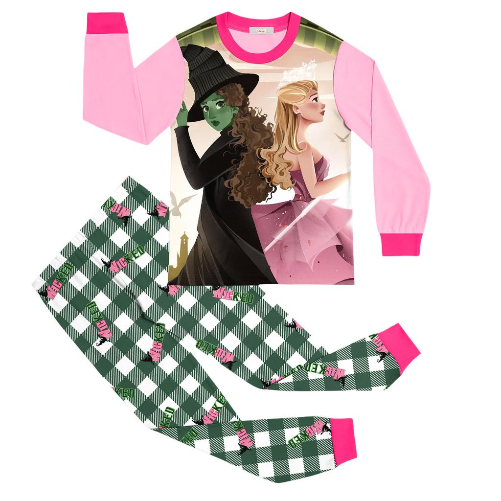 Детский модный костюм юбка топ с круглым вырезом и длинными рукавами брюки