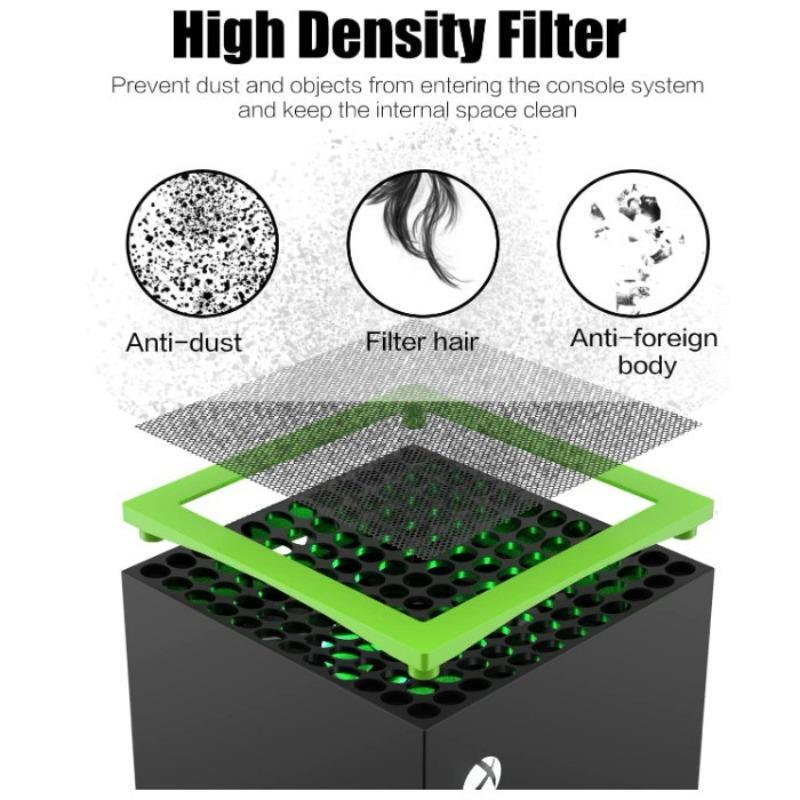 Вентиляционная крышка для игровой консоли Xbox Series X, пылезащитная заглушка, сетчатый фильтр, комплект