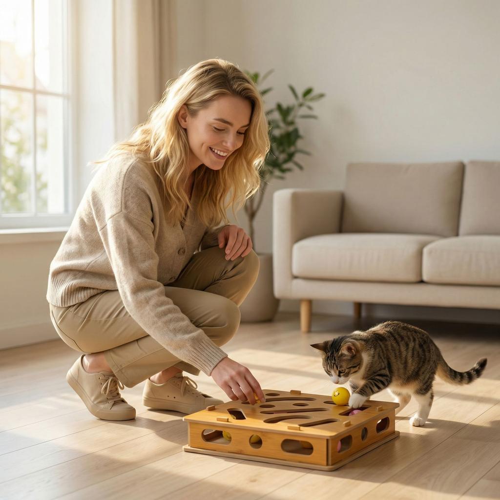 Cat's Self Pleasure Soothing Tool, Pet Puzzle Digging Toy Game, Maze Box