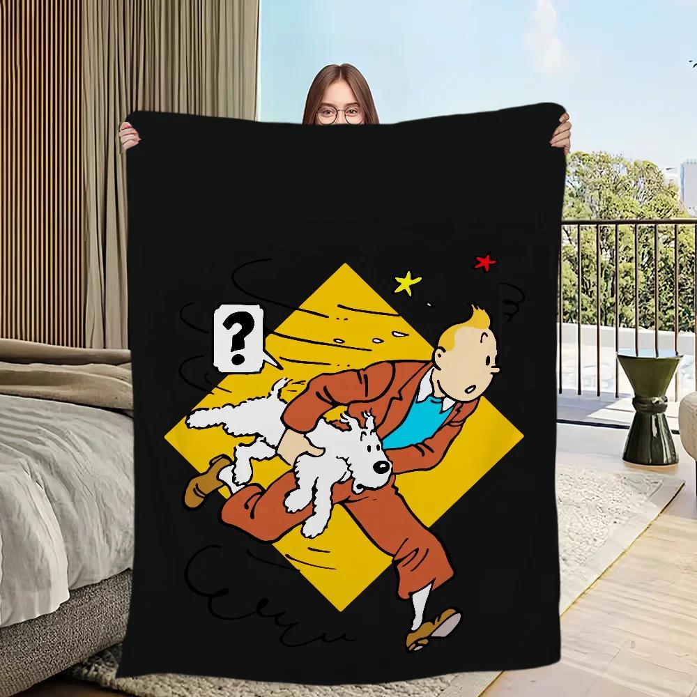 Cozy Warm Soft Plush Throw Blanket Perfect Cartoon Gift for Living Room Bedroom Office and Sofa