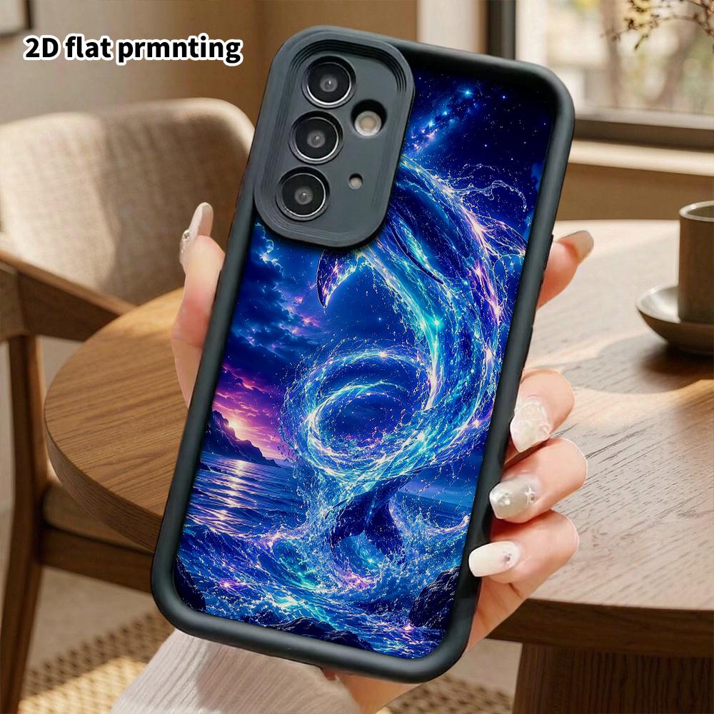 Чехол для телефона: 2D Плоский Защитный Чехол-Слой для Samsung Galaxy A34 A35 M05 M06 S20 S22 S21 FE Plus 5G, Дельфин Энергии, Рождественский и Хэллоуинский Подарок