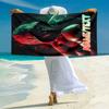 1PC Custom Name Power Hoodie" Beach Towel Highly Absorbent And Sand-Resistant Towel for Swimming, Pool, Yoga, And Travel Lightweight