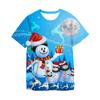 Fashion Kids Christmas 3D Print T-Shirts Santa Claus Snowman T Shirt Casual Boys Girls Children O-Neck Tees